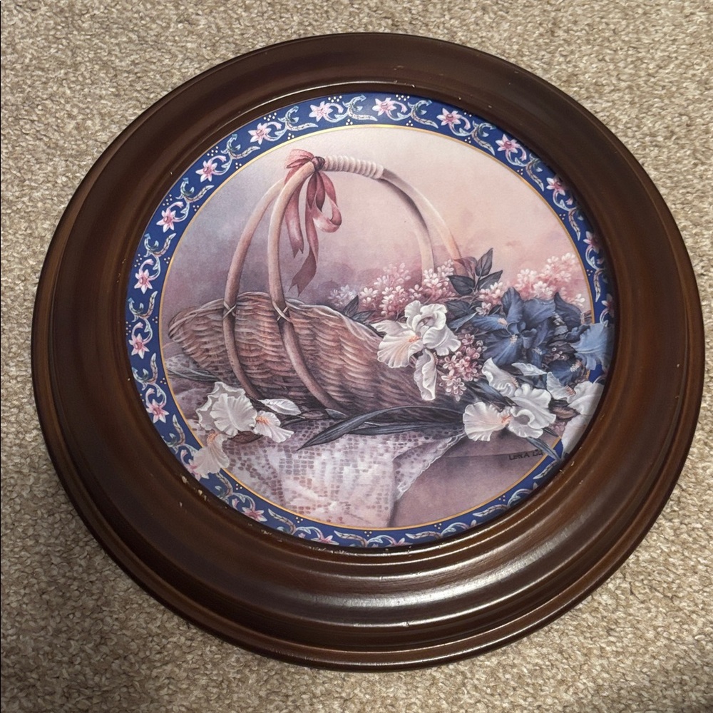 Lena Lui’s Basket of Bouquets “Irises” Plate